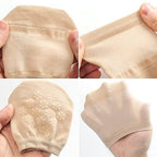 Toe Toppers No Show Liner Half Socks for Women Seamless Grip Non Slip Hidden Toe Covers for Mules 4/8 Pairs