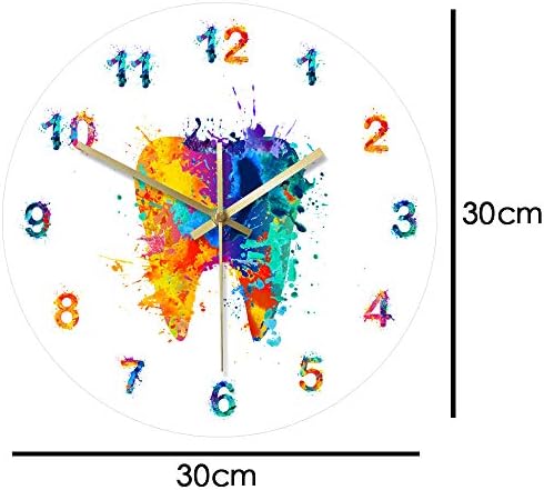 The Geeky Days Watercolour Tooth Painting Print Wall Clock Medical Dental Clinic Wall Art Non Ticking Dental Wall Clock Orthodontist Dentist Gift Idea