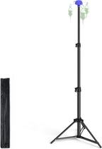 Portable Iv Pole, Foldable IV Pole Stand 27 to 83" Adjustable Height Pole with 4 Hook & Drip Bag Stand, Collapsible Iv Pole for Travel