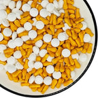 Edible Sugar Mini Baseball Bats & Balls Sprinkles Cake Cupcake Toppers Cookie Decorations Sweet Dessert Sprinkle for Party Decorating,4.6oz