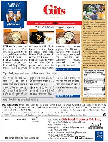 Gits Dahi Vada Mix 500g