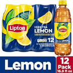 Lipton Iced Tea Lemon, 16.9 Fl Oz Bottles (Pack of 12)