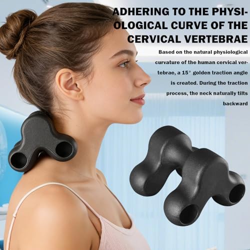 Occipital Release Tool Trigger Point Massage Tool Neck Massage Cervical Neck Manual Back Massager,Suboccipital Release Device For Pain Relief Deep Tissue Home Use Suitable The Whole Body(BLACK)