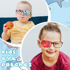 Panelee 10 Pcs Kids Eye Patches 10 Styles Adhesive Eye Patches for Boys Girls Latex Free Lazy Eyepad Bulk 4 x 2 Inch Light Blocking Cotton Adhesive Bandages for Toddler Children(Cute)