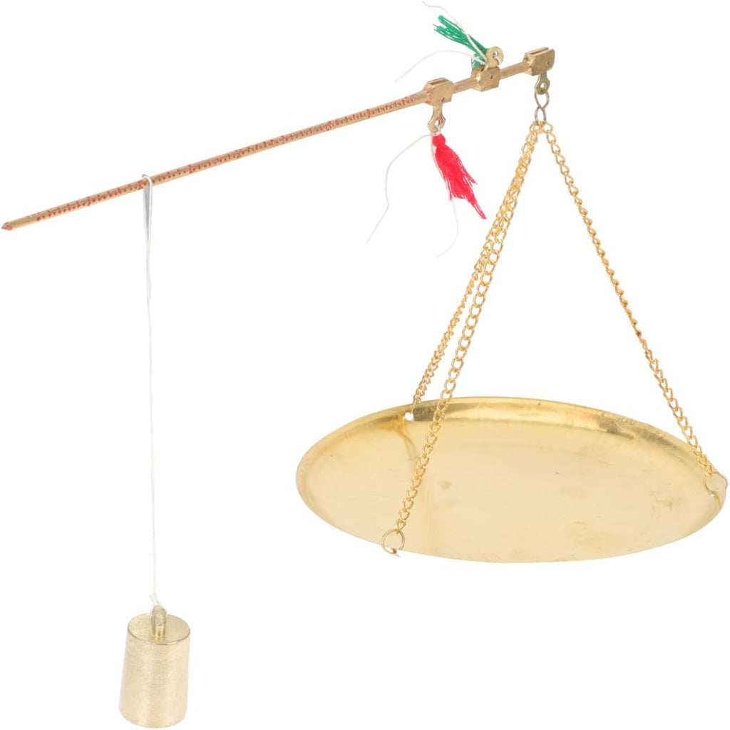 BESTOYARD Mini Vintage Scale 9.44 Inch Multi-Function Gram Scale for Medicine Dried Fruit Jewelry Weighing with Precise Readings and Design