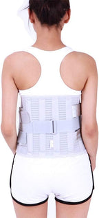 Lumbar Brace Belt, Lower Back Supports with Curved Aluminum Strips, Adjustable Hook and Loop Straps for Herniated Disc, Sciatica, Scoliosis (Size : L)