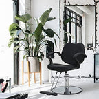 HCY Barber Chair,Salon Chair for Hair Stylist Swivel Styling Chair Heavy Duty Hydraulic Pump Adjustable for Beauty Hair Salon Spa Shampoo(Black) HY-BS-3W-BLACK