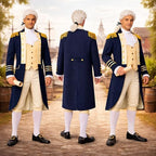 Founding Father Costume for Men Colonial Costume Outfit Revolutionary War General Uniform for Halloween DressUp