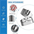 Chengu 9 Pieces Finger Guard for Cutting Vegetables, Stainless Steel Protector, Knife, Thumb Peelers Onion Holder Slicer Kitchen Tool Avoid Hurting When Slicing and Chopping