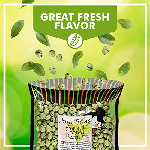 Wasabi Coated Peanut - 12 Ounce - Premium Arare Rice Crackers Packed Fresh in Hawaii