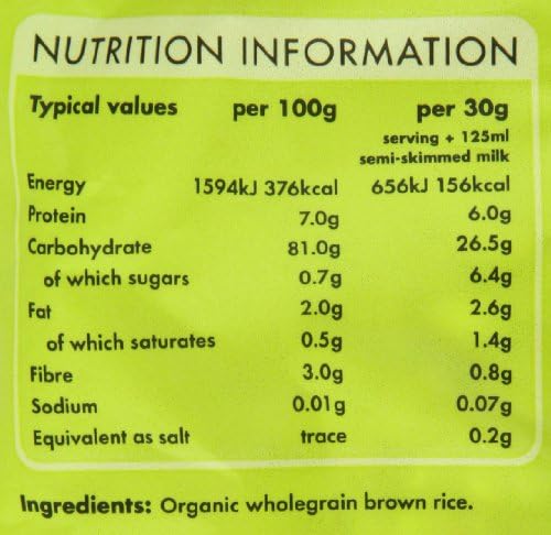 Kallo Organic Natural Puffed Rice Wholegrain Cereal 225 G (pack Of 4)