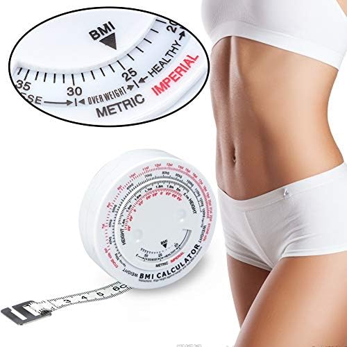 Body Measuring Tape for Men & Women – Retractable Fitness Tape Measure, BMI & Body Fat Calculator, Arms, Chest, Thigh & Waist Measurement for Weight Loss & Fitness Goals