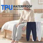 Waterproof Patient Care Trousers,Patient Care Underwear,Adjustable Incontinence Trousers,Reusable Adaptive Apparel for Bedridden,Elderly,Mobility Impaired (Long,Blue,L)