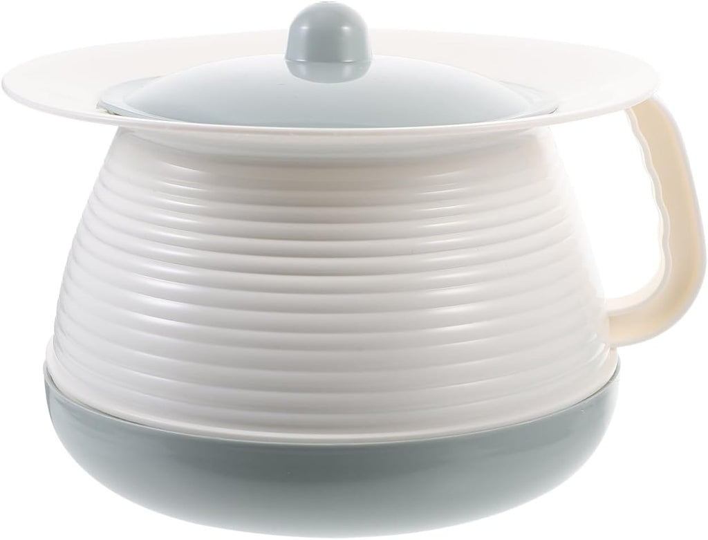 8-Inch Chamber Pot Bedpan Urinal Bottle Urine Pots Potty Pee Buck with Handle Lid to Prevent Odors Plastic Pee Bucket Bedside Urinal Suitable for Emergencies Camping Bedside Kids Women Men