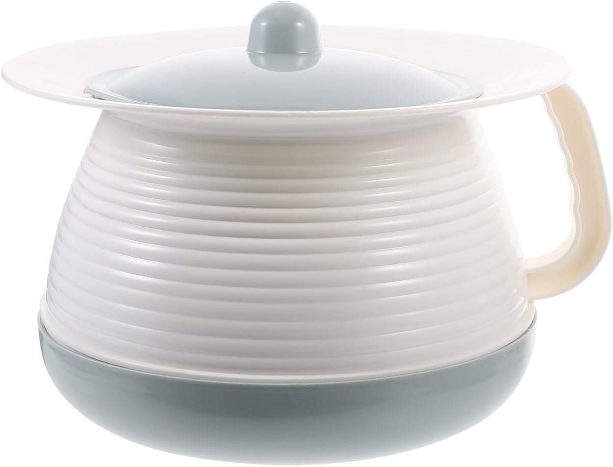 8-Inch Chamber Pot Bedpan Urinal Bottle Urine Pots Potty Pee Buck with Handle Lid to Prevent Odors Plastic Pee Bucket Bedside Urinal Suitable for Emergencies Camping Bedside Kids Women Men