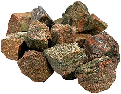 Amazing Gemstone Unakite Jasper Raw Crystals and Healing Stones, Natural Rocks for Tumbling and DIY Raw Stones and Crystals (1 lb)