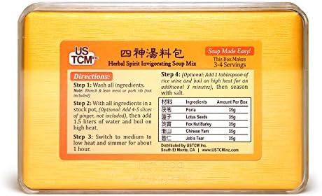 Herbal Spirit Invigorating Soup Mix Soup Base Four God Soup Four Miracle Soup Si Shen Tang 四神湯料包 Soup Made Easy! 3-4 Servings 6.2oz