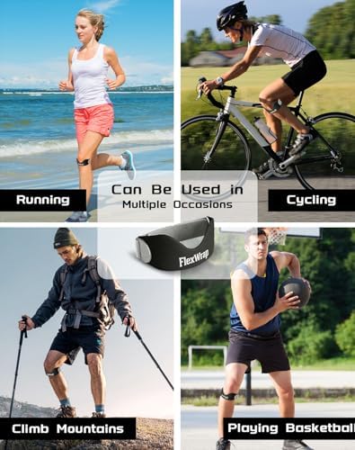 Strap - Flex Wrap Knee Brace 2 Pack, 2026 New Patella Support Strap For Knee Pain, Enhance Stability In High-Impact Sports, Non-Slip, Breathable, for Running, Cycling, Jumpers Knee