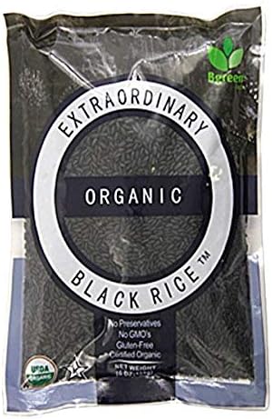 Bgreen Organic Black Rice Pack of 3 Non-GMO Kosher Gluten Free 3 lbs