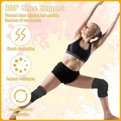 Volleyball Knee Pads for Women Men Youth Kids, Knee Brace for Basketball Soccer Football Dance Yoga Tennis Running Cycling Workout Climbing (Medium)