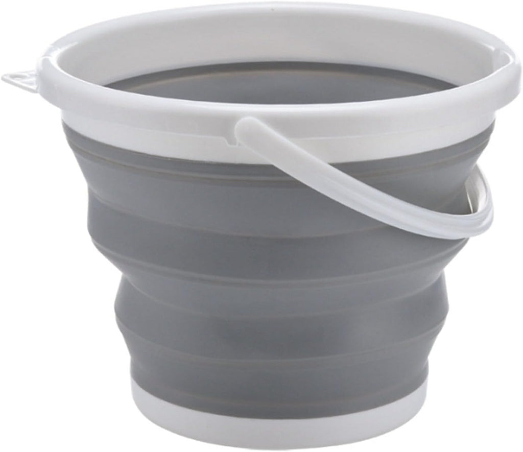 Collapsible Bucket 5L, 1.3 Gallon Foldable Portable Water Mop Bucket with Sturdy Handle, BPA-Free Plastic for Car Washing, Home Cleaning, Camping, Hiking, Fishing, Travel & Outdoor