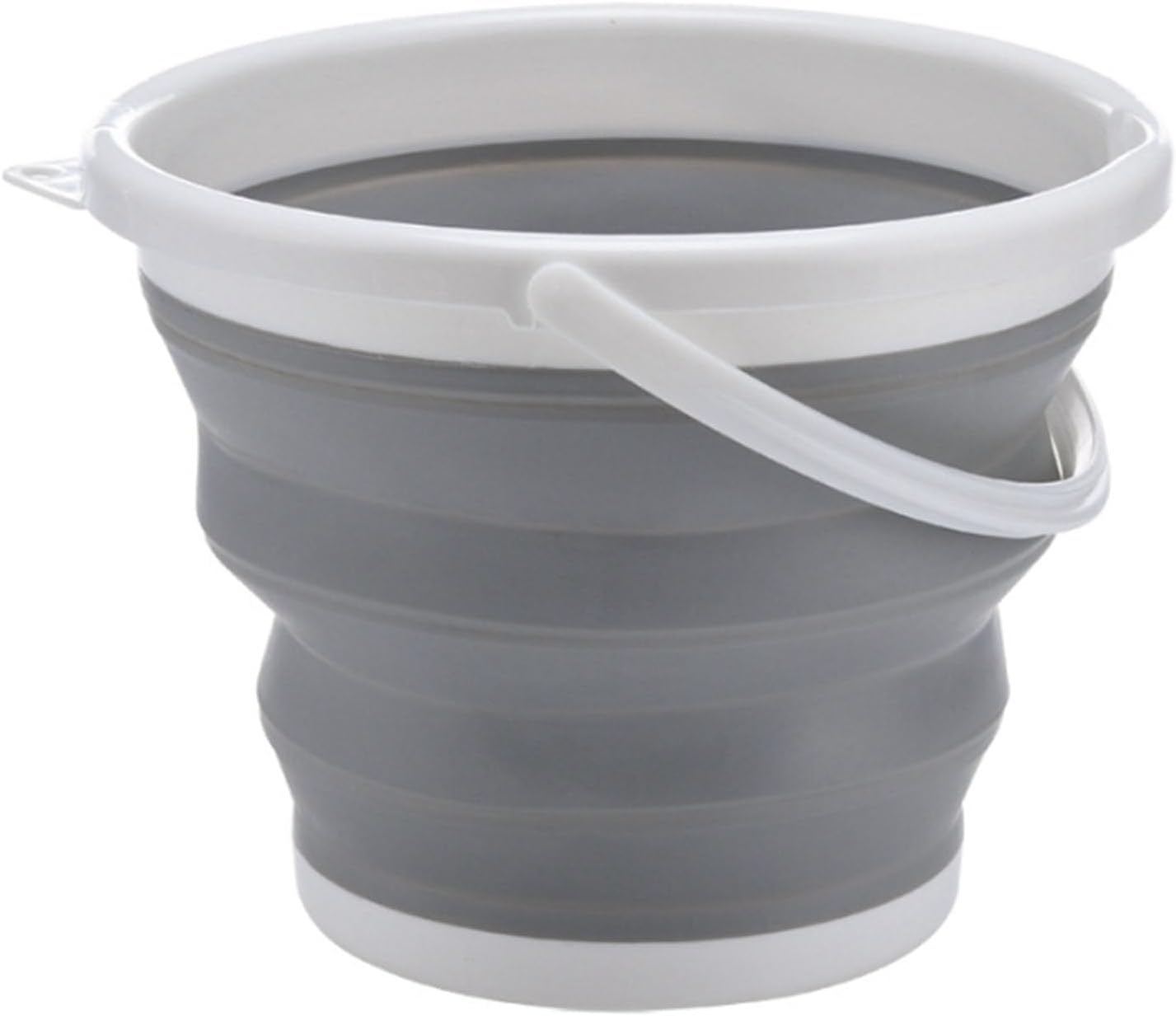 Collapsible Bucket 5L, 1.3 Gallon Foldable Portable Water Mop Bucket with Sturdy Handle, BPA-Free Plastic for Car Washing, Home Cleaning, Camping, Hiking, Fishing, Travel & Outdoor