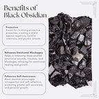 SAOI Crystal Water Bottle - Black Obsidian Gemstone Infused Elixir - Natural Wellness Healing - Glass/Stainless Steel