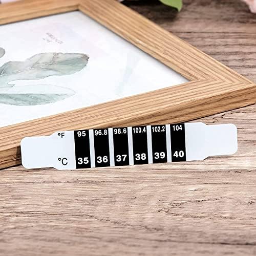 Misaso 30 Pcs Forehead Thermometer Strips Adhesive Thermometer Strips Reusable Thermometer Discoloration Sticker
