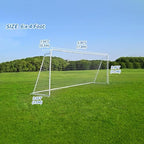 Soccer Goal Nets, Football Net Sports Replacement Post Net for 6' x 4', 8' x 6', 12' x 6't, 24' x 8' Soccer Goals - Not Include Posts