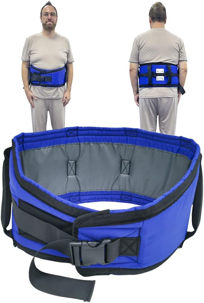Gait Belt for Seniors Transfer Belt Quick Release Buckle, Padded Handles Lift Assist Device for Elderly, PhysicaTherapy Strap,Safety Belt for Elderly(Extra Large)