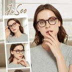 JiSoo Reading Glasses Women 1.75 Stylish Designer Readers 1.75, Womens Reading Glasses 1.75+ with Spring Hinge, Tortoise