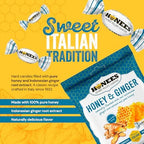 Honees Honey & Ginger Hard Candy Individually Wrapped | Natural & Healthy Candy, Italian Made with Real Honey & Indonesian Ginger, 3 Pack (8.55 oz)