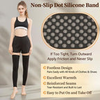 Medical Compression Stockings for Women & Men, 20-30 mmHg Footless Thigh High Compression Socks, Long Graduated Compression Sleeves, Full Leg Pressure Support Hoses for Varicose Veins, Edema
