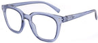 Reading Glasses for Men Women Blue Light Blocking with Spring Hinge, Blocking Readers Anti UV Ray Filter Eyeglasses, Square Computer Reader Glasses，Transparent Deep Blue，+0.0