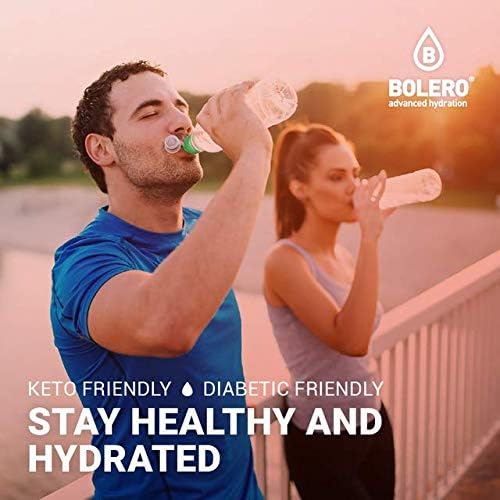 Bolero- Sugar Free Drink Mix Packets Iced Tea Peach Fruit Flavors | Powdered Flavored Water Packets | 12 Large Sachet On The Go Packets
