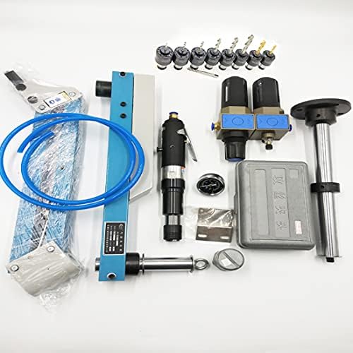 Pneumatic Tapping Machine, 360° Multi-directions Pneumatic Air Tapper Universal Flexible Arm Drilling Threading Machine M3-M12 Tap Collets with Taps