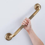 Heavey Duty Grab Bar, 12-Inch Sturdy Hand Rail, Stylish Bathroom Armrest, Antique Brass Finish, Good for Senior, Kids, Elderly