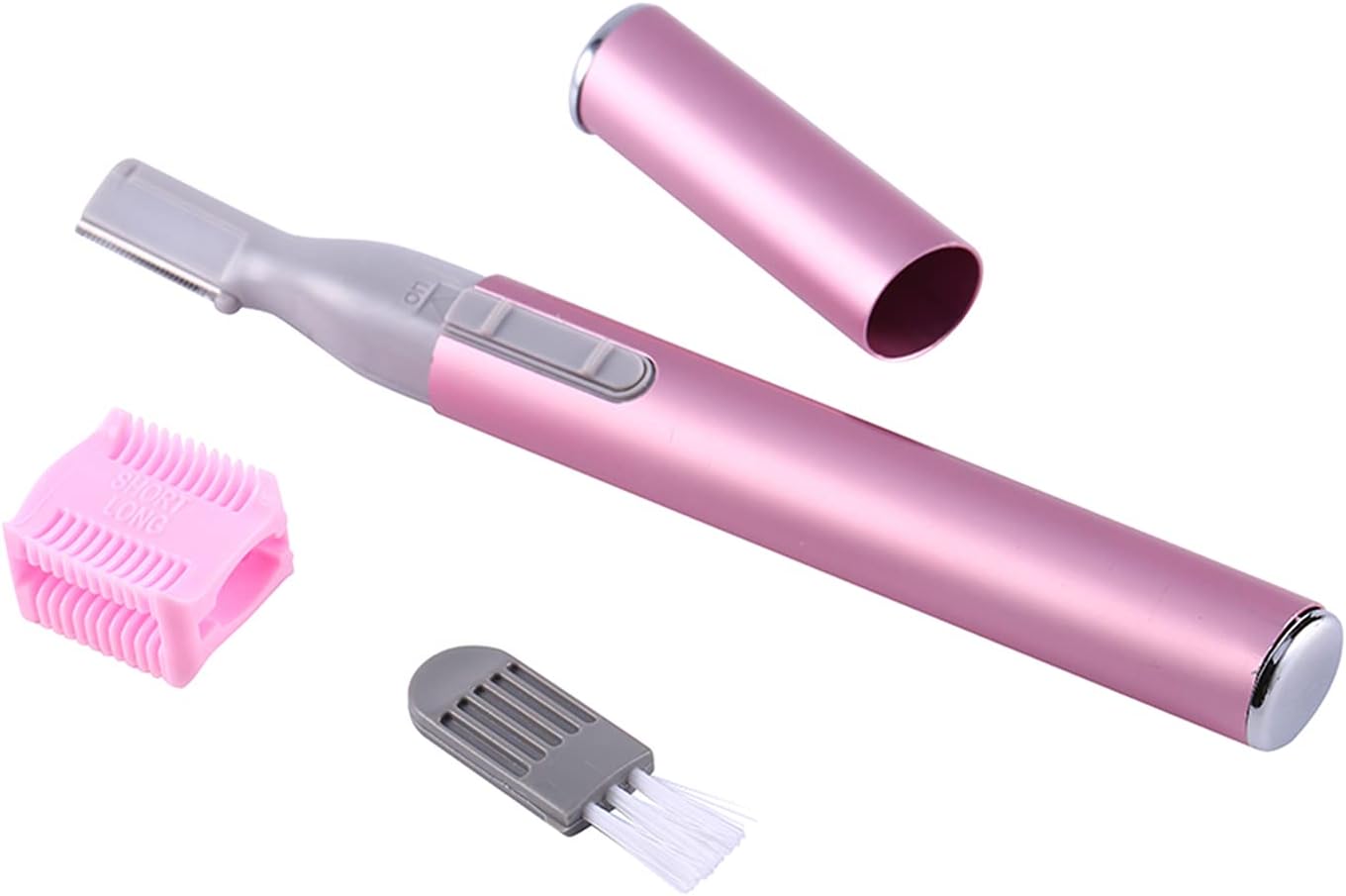 Electric Eyebrow Trimmer, Pink Face Eyebrow Hair Body Blade Razor Shaver, New Painless Portable Eyebrow Shaper Trimmer Kit for Women Men,