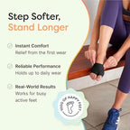 ZenToes Metatarsal Pads for Men and Women - Ball of Foot Pain Relief Cushions for Sesamoiditis, Metatarsalgia, Morton's Neuroma - 2 Pairs Fabric Sleeves with Gel Inserts (Medium, Black)