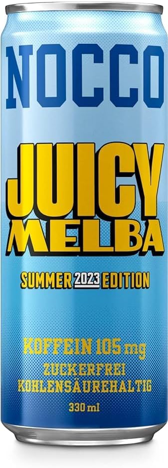 24 Cans NOCCO BCAA Drink Juicy Melba Summer Edition 2023 Buxtrade 330 ml 105 mg Caffeine