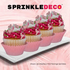 Flamingo Cookie Cupcake Cakes Semi-Sweet Edible Confetti Decorations Sprinkles Desert Jimmies Toppers 4oz