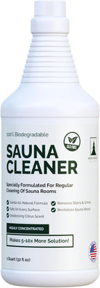 Northwood Sauna - Sauna Cleaner - Natural Wood Cleaner & Deodorizer - Makes 10x More Solution - 1 Quart (32 Fl Oz)