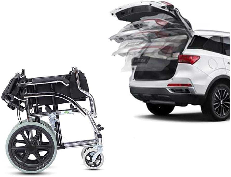 Adult Wheelchairs Lightweight Carbon Steel Wheelchair Foldable Armrests Transport Wheelchair Portable Travel Wheelchairs