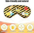 Construction Sleep Mask, Adjustable Eye Mask for Sleeping Soft and Comfortable Sleep Mask for Kids Boys Girls Men Women Architectural Design Blackout Eye Shade Cover for Travel and Night Sleep