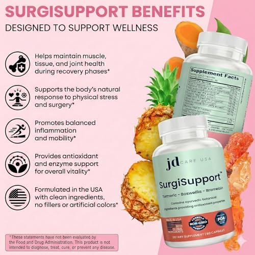 BBL Essentials Kit (28-Piece Recovery Set) with SurgiSupport – Post Surgery Supplies with Toilet Pillow, Lipo Foam, ABD Pads, Scar Gel, Compression Socks, Arnica & Pineapple Teas
