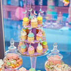 40Pcs Edible Mermaid Tails Cupcake Toppers Wafer Paper Mermaid Tail for Mermaid Party Cake Drink Decoration Baby Shower Party Supplies