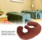 ZJchao Pillow, Beauty Salon Support Pillow SPA Massage Chest Cushion Polyester Hollow Pillow Chest Massage Table Rest Pillow for Nap Portable Travel Sleeping (Dark Coffee)