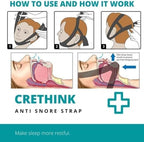 Anti Snoring Device Anti-Slip Adjustable Anti Snoring Chin Strap,Snoring Reduction Stop Snoring Device Snoring Solution,Professional Effective Anti Dry Mouth Chin Strap Stop Noise Snoring Strap
