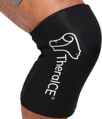 TheraICE Knee Ice Pack Wrap Compression Sleeve for Injuries, Reusable Gel Cold Packs Brace Also for Elbow, Ankle & Calf - Flexible Cold Wrap Recovery for Meniscus, ACL, MCL Pain Relief (L)