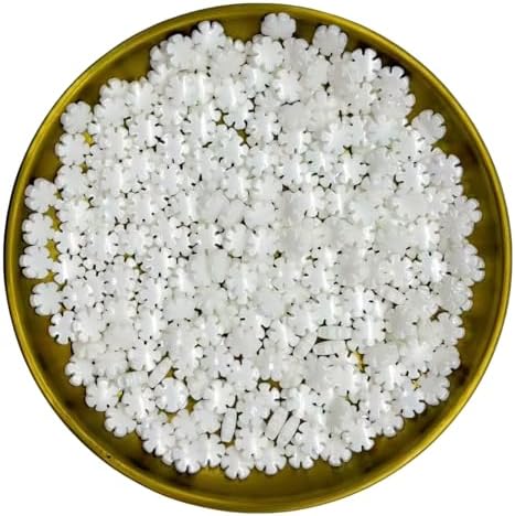 Snowflake Candy Sprinkles for Decorating Edible Candy Spider Christmas Sprinkles for Cake Decorations, Baking, Ice Cream, Cookies, Cupcake Topper 3OZ